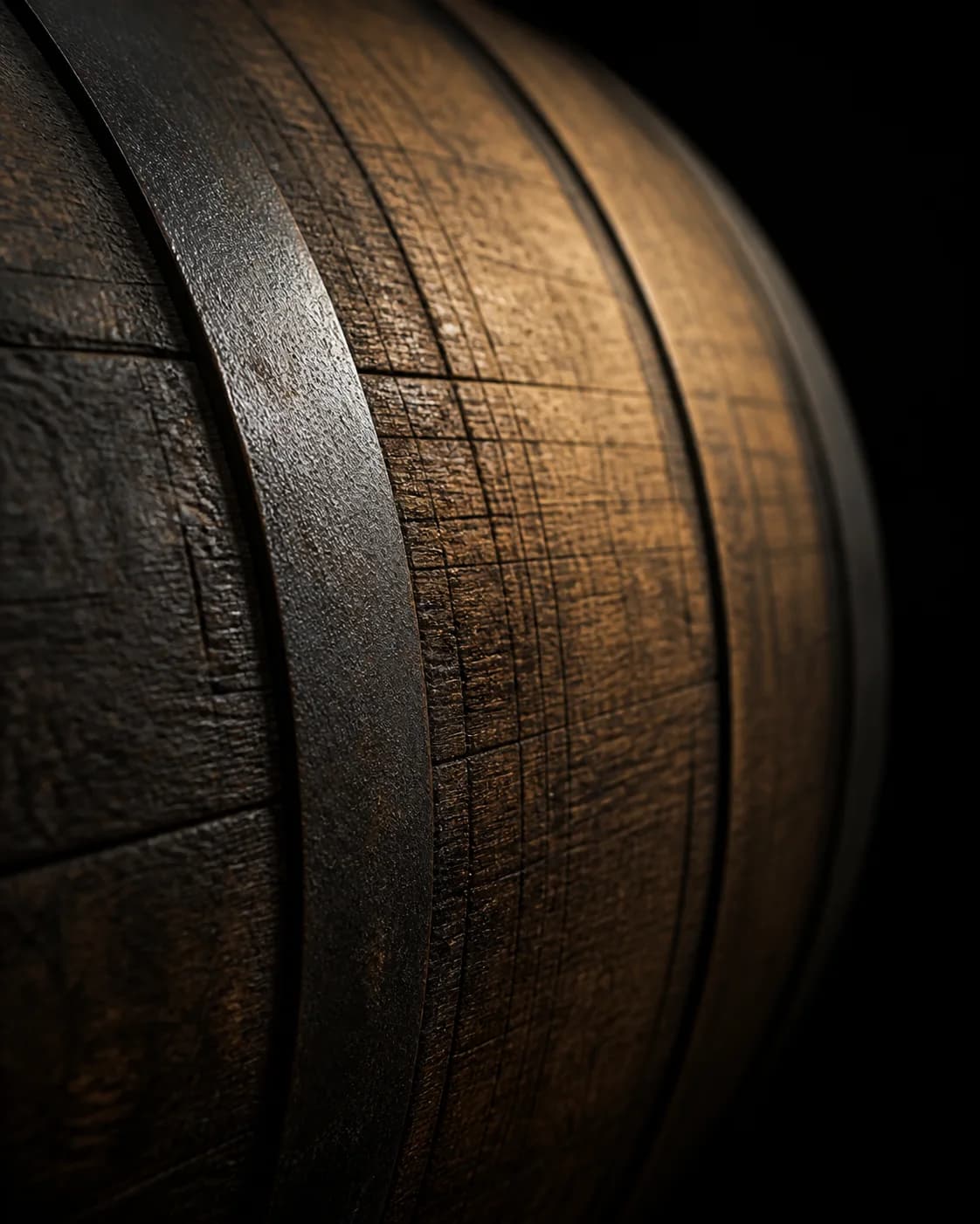 Detail eines gereiften Whiskyfasses